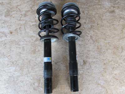 BMW Front Struts and Springs (Left and Right Set) Bilstein Sport Suspension 31316766997 E60 535i 545i 550i